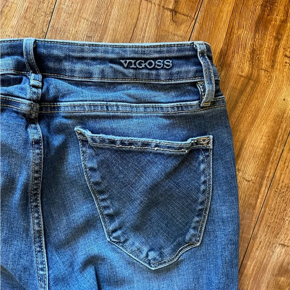 VIGOSS Women’s Blue Distressed Classic Fit Thompson Tomboy Jean Size 27 - Picture 10 of 12